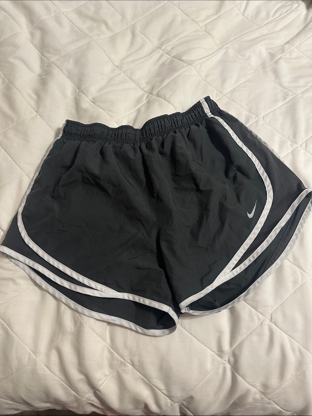 Nike Women’s Black Athletic Shorts with White Trim